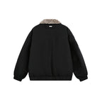 Detachable Fur Collar Warm Down Jacket Men Women Flight Coat