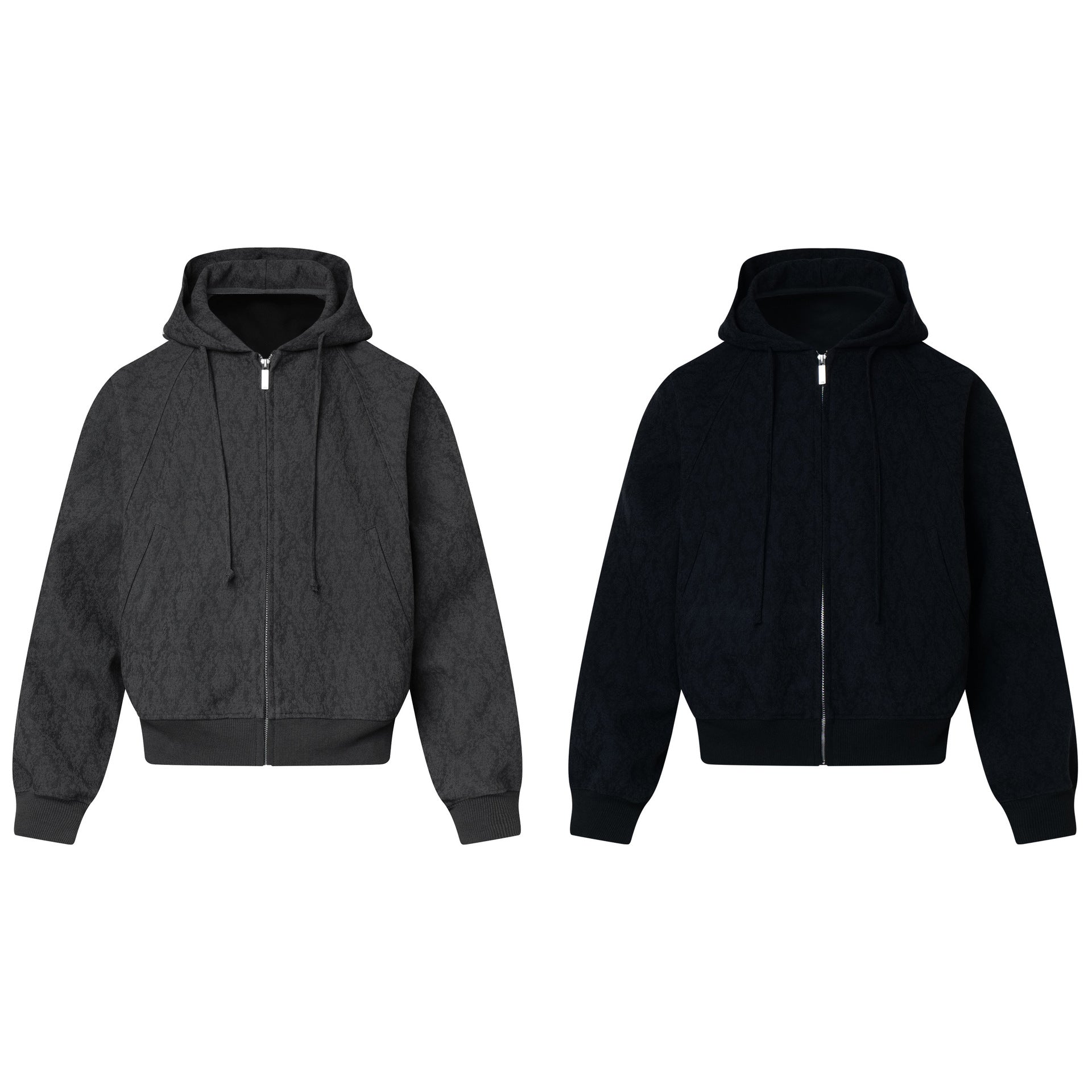 Diamond patterned jacket with zipper sweatshirt for men