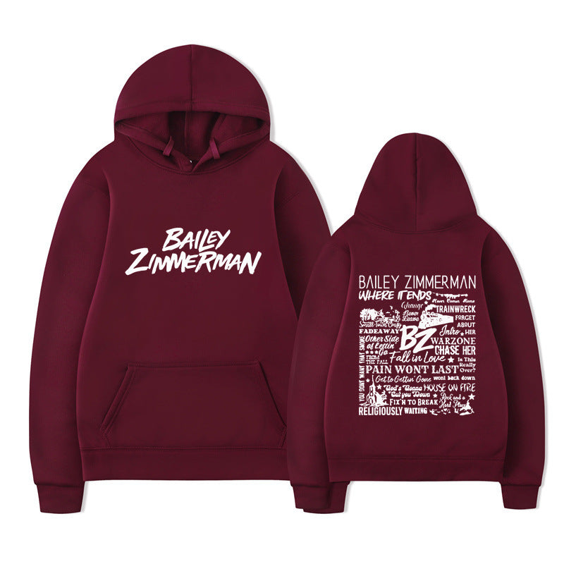 Bailey Zimmerman Loose and Comfortable Hoodie for Men and Women