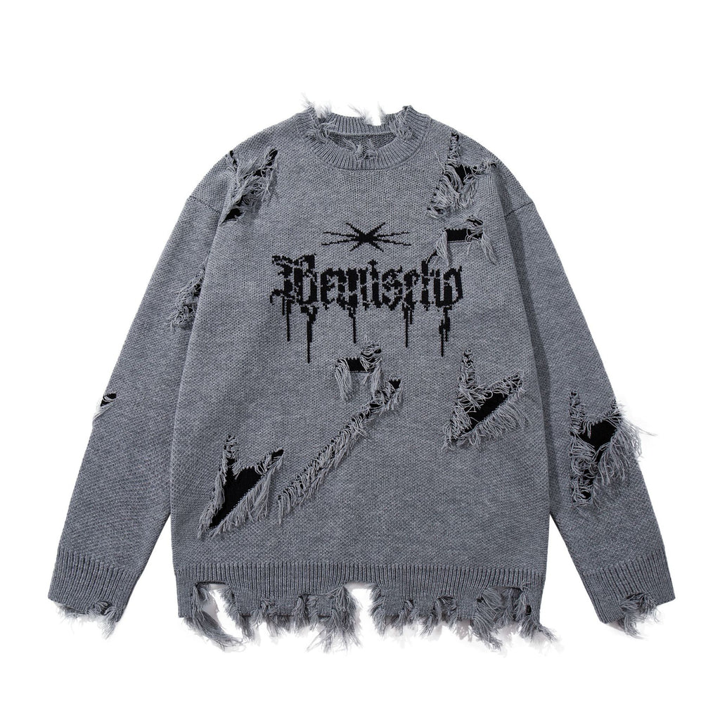 Tassel sweater thick knit sweater for men