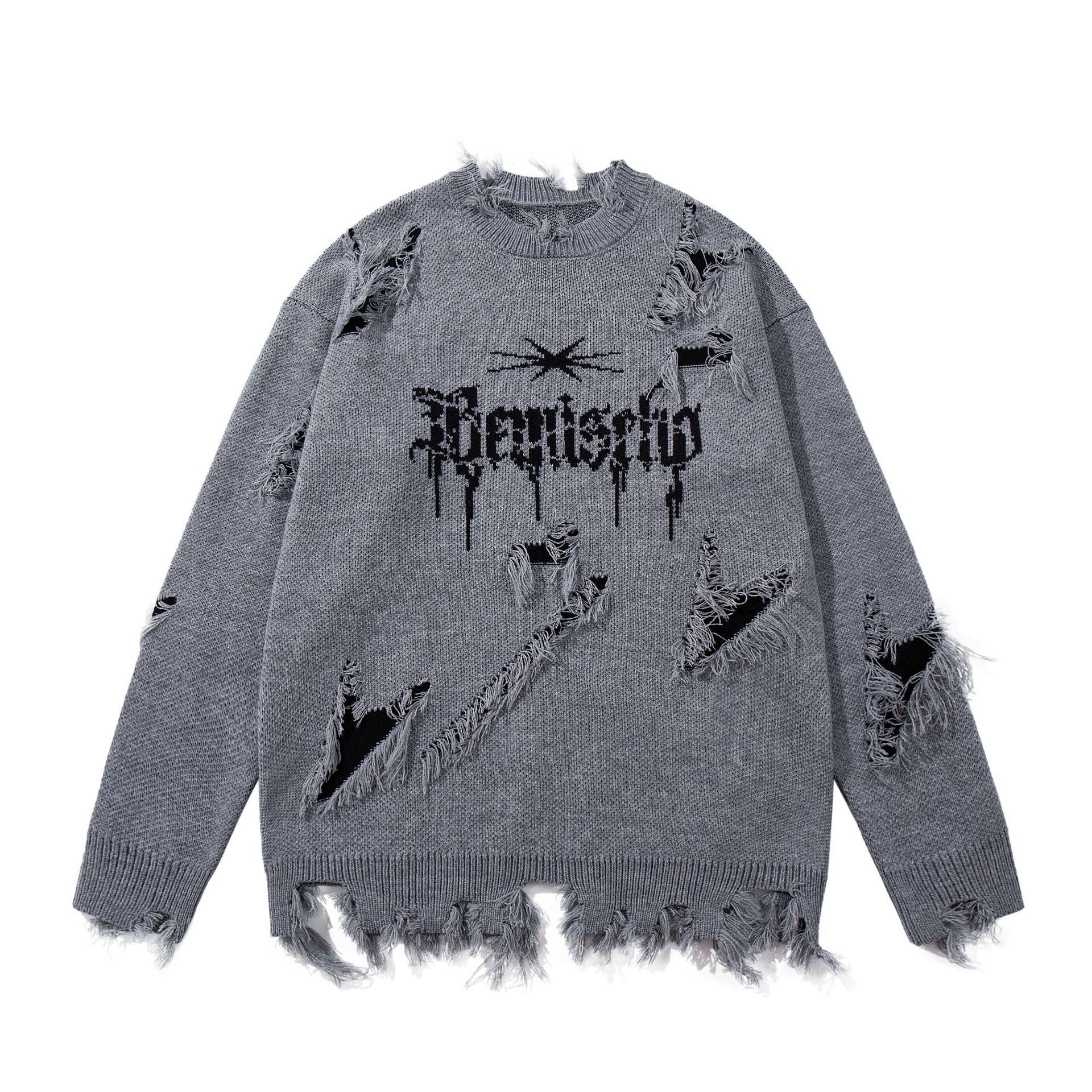 Tassel sweater thick knit sweater for men