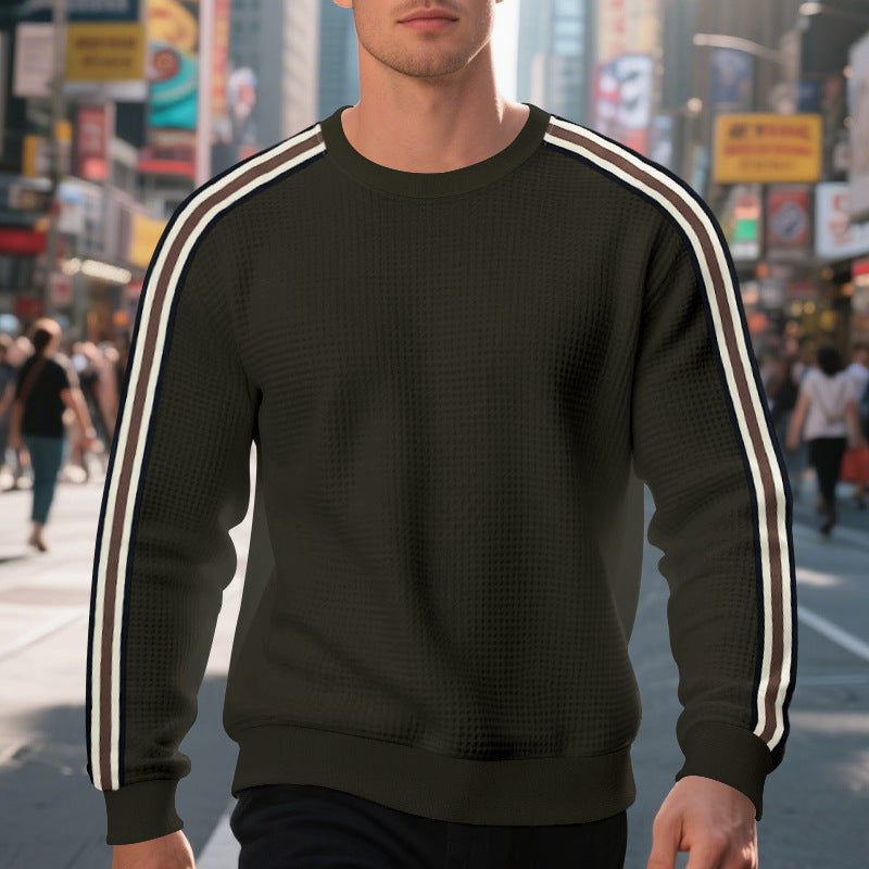 Round neck casual sports breathable sweatshirt for men