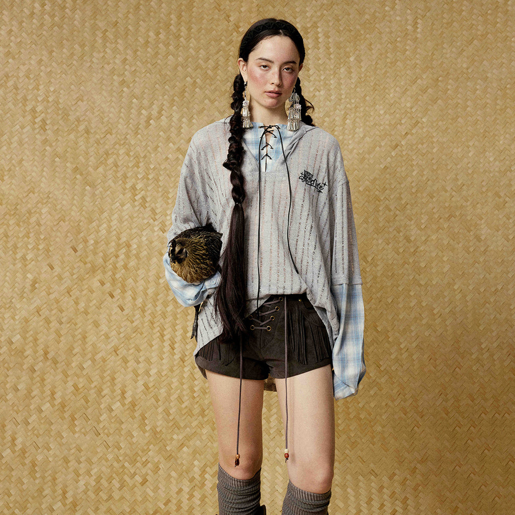 Fake two hoodies for men and women