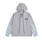 Fake two hoodies for men and women