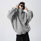 Style Heavyweight Hoodie for Men Casual Streetwear, Oversized Hooded Sweatshirt High Neck Fashionable and Relaxed Fit