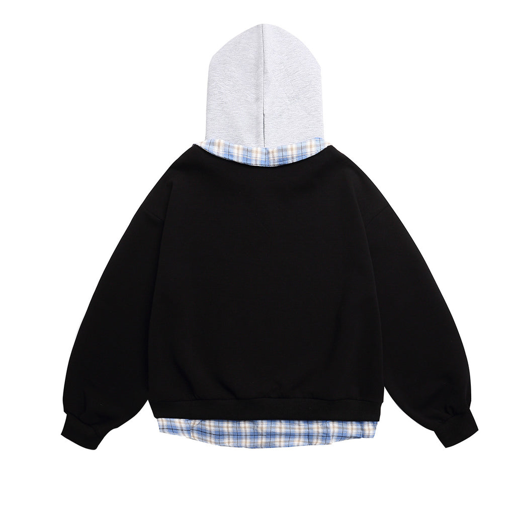 Fake two hooded sweatshirts for men