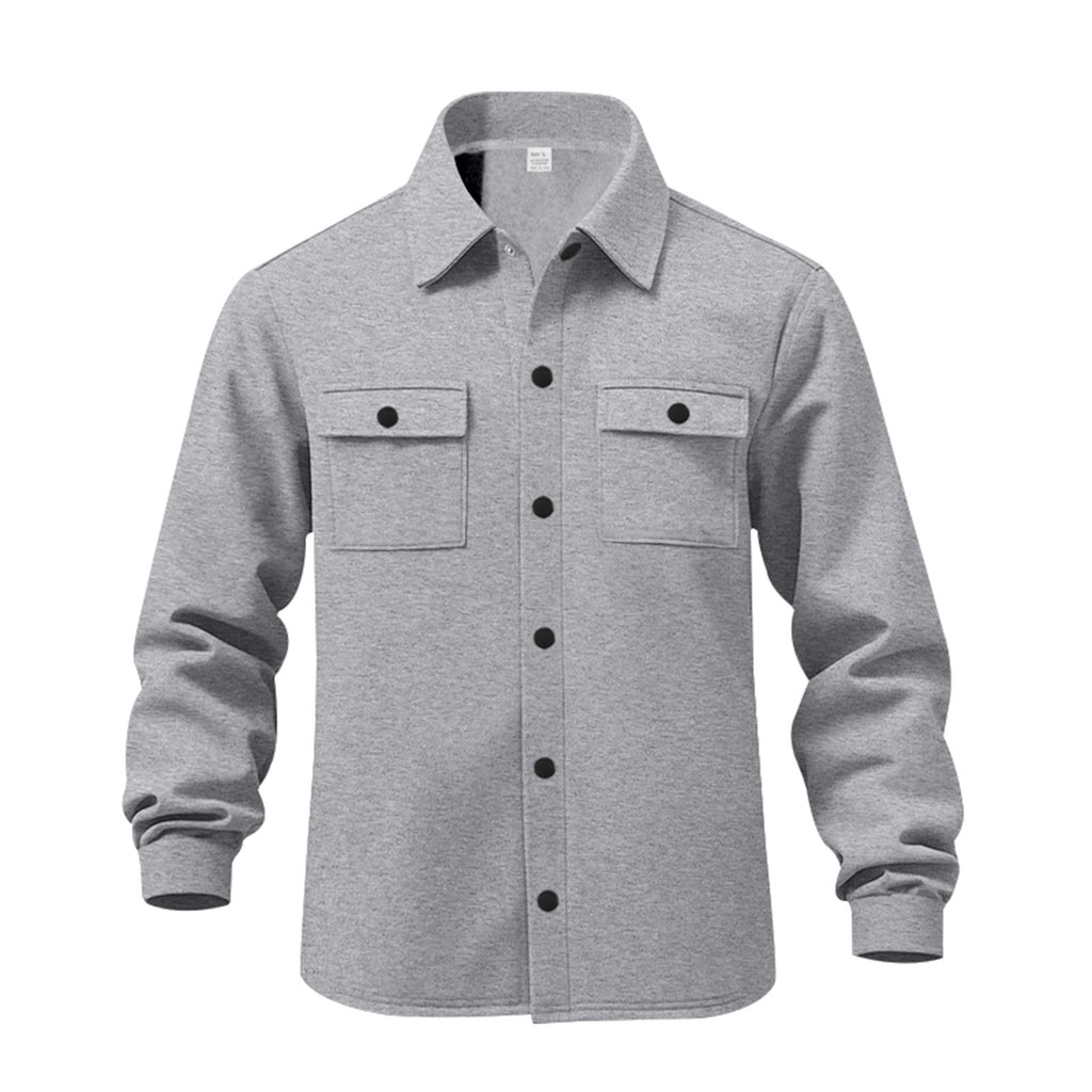 American casual men's single breasted solid color casual jacket jacket for men
