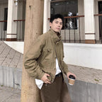 Harrington Jacket Men Autumn Street Washed Workwear Baseball Jacket Clean Fit Pilot Jacket