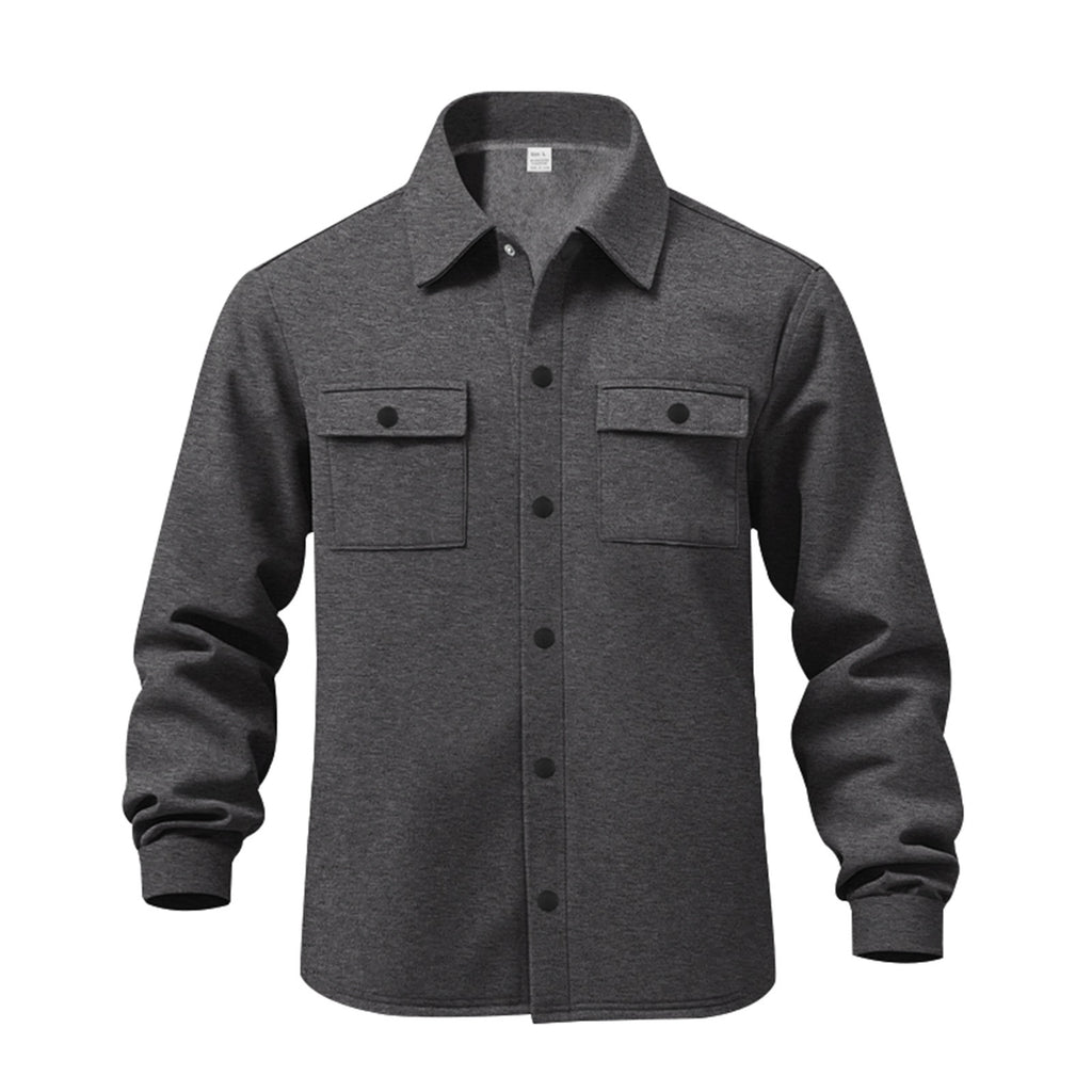 American casual men's single breasted solid color casual jacket jacket for men