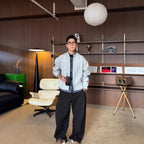 High-End Look Mock Two-Piece Stripe Shirt Hoodie Jacket for Men, Autumn Stylish Layered Open Front Top Flight Jacket