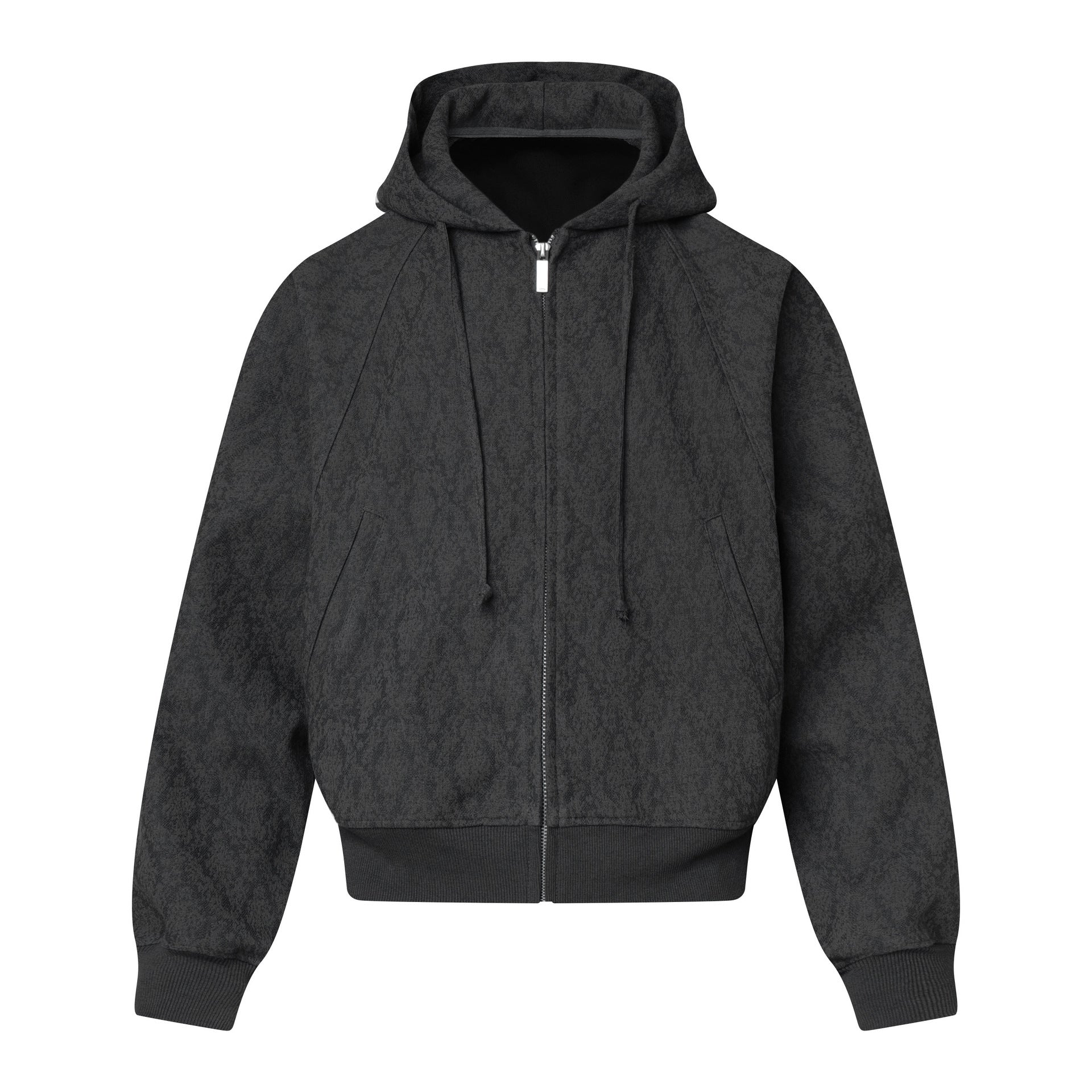 Diamond patterned jacket with zipper sweatshirt for men