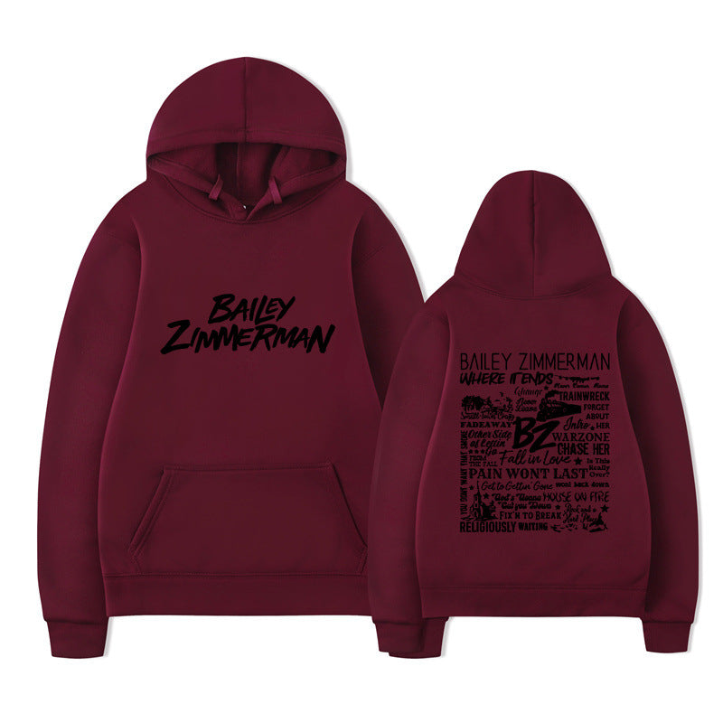 Bailey Zimmerman Loose and Comfortable Hoodie for Men and Women