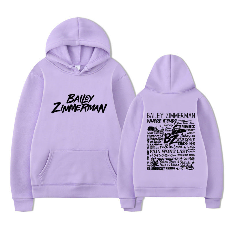 Bailey Zimmerman Loose and Comfortable Hoodie for Men and Women