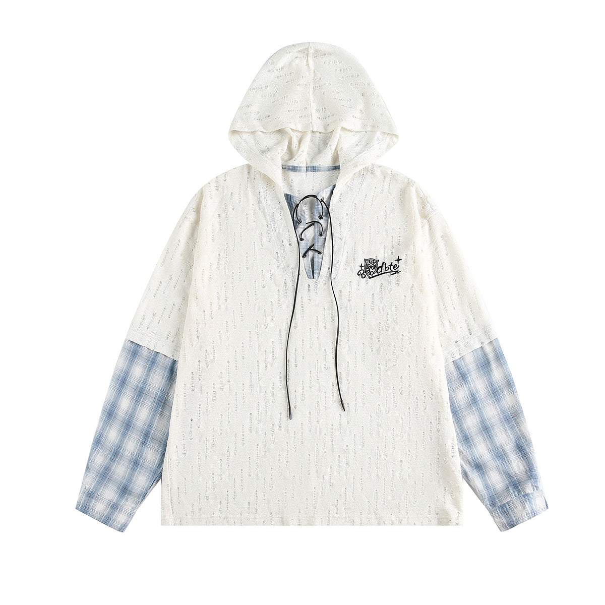 Fake two hoodies for men and women