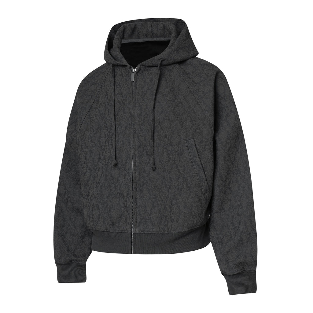 Diamond patterned jacket with zipper sweatshirt for men