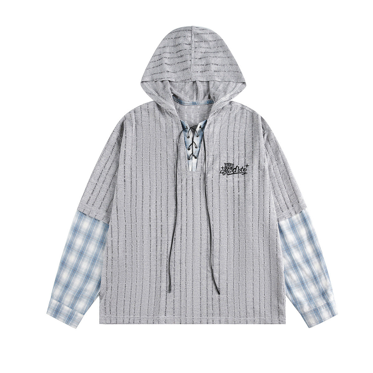 Fake two hoodies for men and women