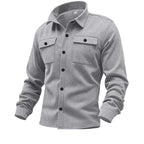 American casual men's single breasted solid color casual jacket jacket for men