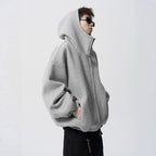 Style Heavyweight Hoodie for Men Casual Streetwear, Oversized Hooded Sweatshirt High Neck Fashionable and Relaxed Fit