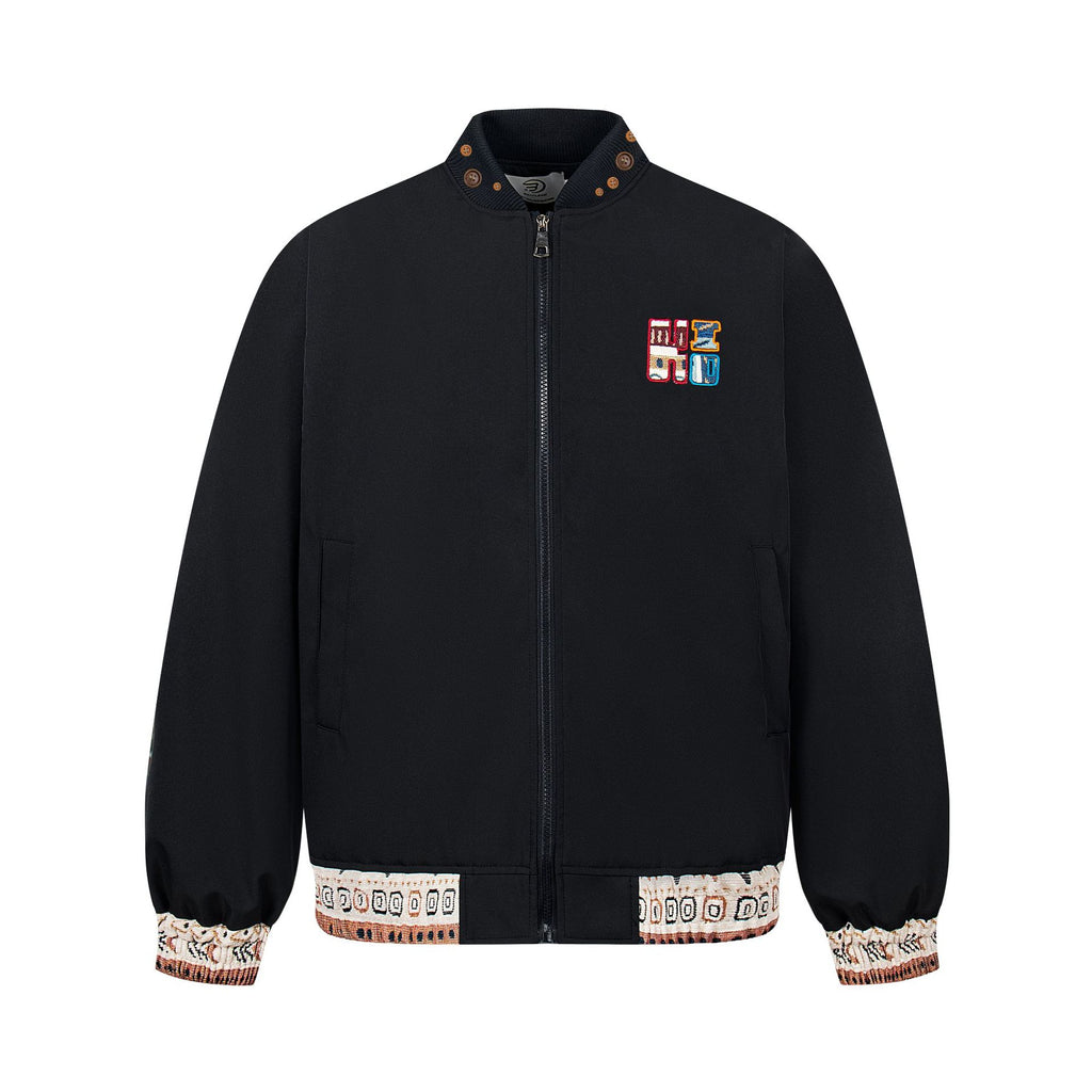 Ethnic style standing collar jacket for men