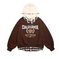 Fake two hooded sweatshirts for men