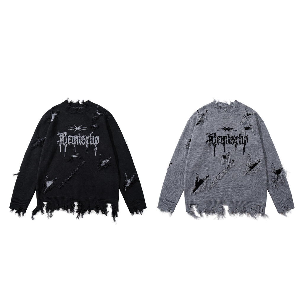 Tassel sweater thick knit sweater for men