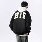 Street Style Letter Print Baseball Jacket for Men and Women Autumn/Winter Trendy Youth Casual Sports Jacket Top