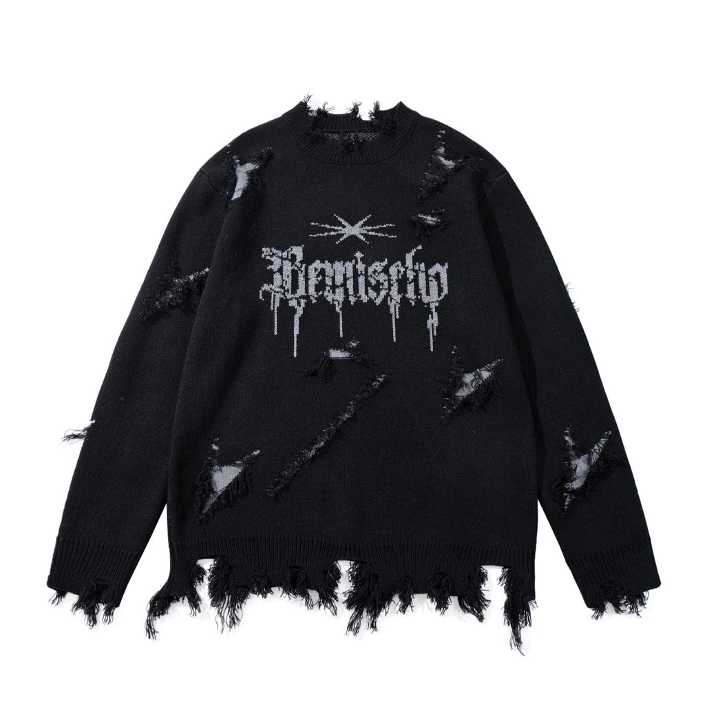 Tassel sweater thick knit sweater for men